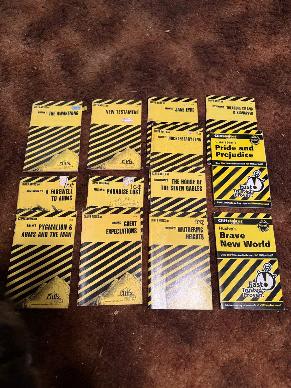 - Lot 13 Cliffs Notes study guides

- See picture for titles